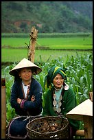 Hilltribeswomen with traditional necklace. Northeast Vietnam ( color)