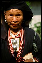 Elderly tribewoman, near Mai Chau. Vietnam (color)