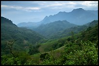 Lush mountain scenery between Moc Chau and Yeu Chau. Northwest Vietnam ( color)