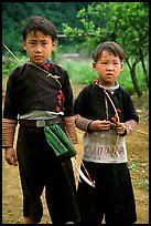 Two Hmong boys, Xa Linh. Northwest Vietnam ( color)
