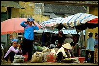 Montagnard women in market, Tam Duong. Northwest Vietnam (color)
