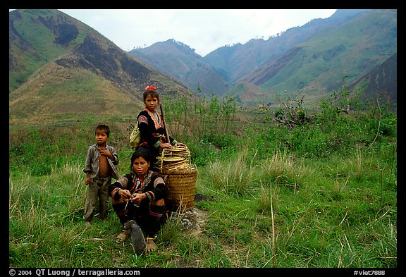 Hmong people in the Tram Ton Pass area. Northwest Vietnam (color)