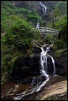 Silver Falls and bridge near Sapa. Sapa, Vietnam ( color)