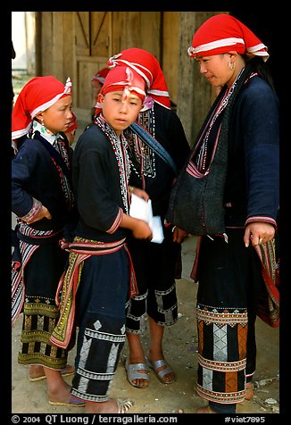 Red Dzao boys. Sapa, Vietnam (color)
