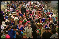Crowded market. Bac Ha, Vietnam ( color)