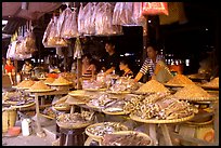 A variety of dried shrimp and fish for sale. Ha Tien, Vietnam ( color)