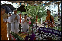 Mourning at a countryside funeral. Ben Tre, Vietnam ( color)