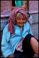 Elderly woman. Chau Doc, Vietnam (color)