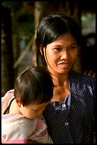 Young mother and child, near Ben Tre. Vietnam ( color)