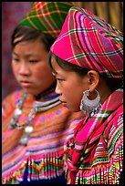 Young Flower Hmong women, Bac Ha. Vietnam