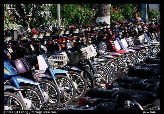 With that many motorcycles, valet parking is necessary. Ho Chi Minh City, Vietnam