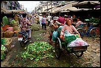 Fresh vegetable market. Cholon, Ho Chi Minh City, Vietnam (color)