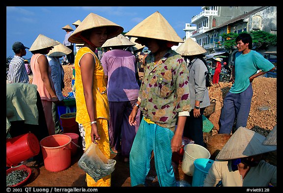 Colorful fish market. Ha Tien, Vietnam