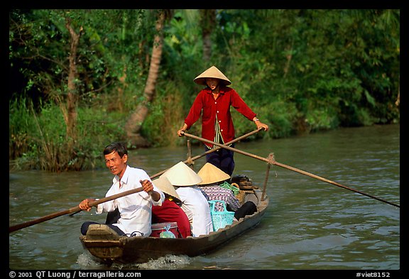 Back from the market on a canal near Phung Hiep. Can Tho, Vietnam