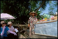 Buying groceries on the Phong Dien floating market. Can Tho, Vietnam ( color)