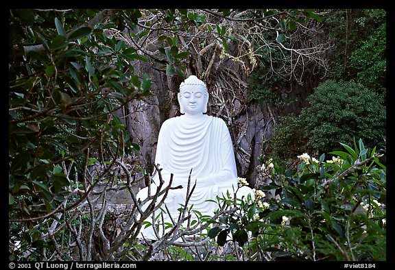 Buddha statue in the Marble mountains. Da Nang, Vietnam