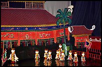 Water puppets performance in 1999.. Hanoi, Vietnam