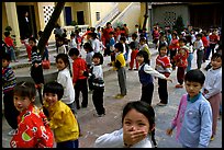 Children, School yard. Hanoi, Vietnam (color)