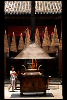 Ritual chimney and incense coils, Cholon. Cholon, District 5, Ho Chi Minh City, Vietnam ( color)